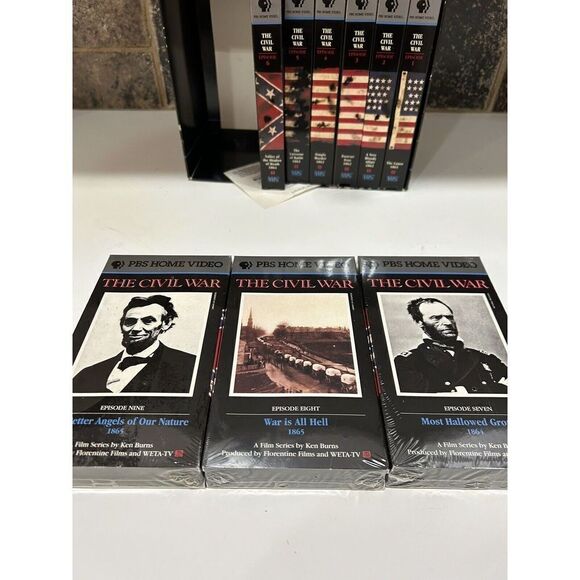 Civil War , PBS Video, 9 VHS Tape Set US History, teachers, History Collectors. - Picture 2 of 6